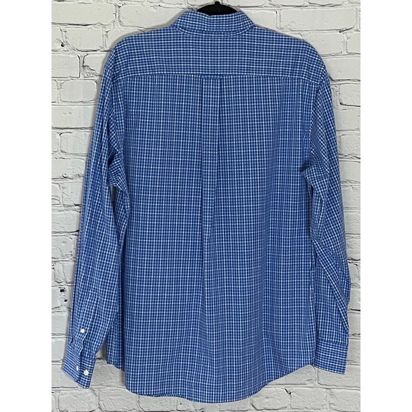 Nautica Men’s Blue Checkered Dress Shirt (Size L) - Picture 2 of 8